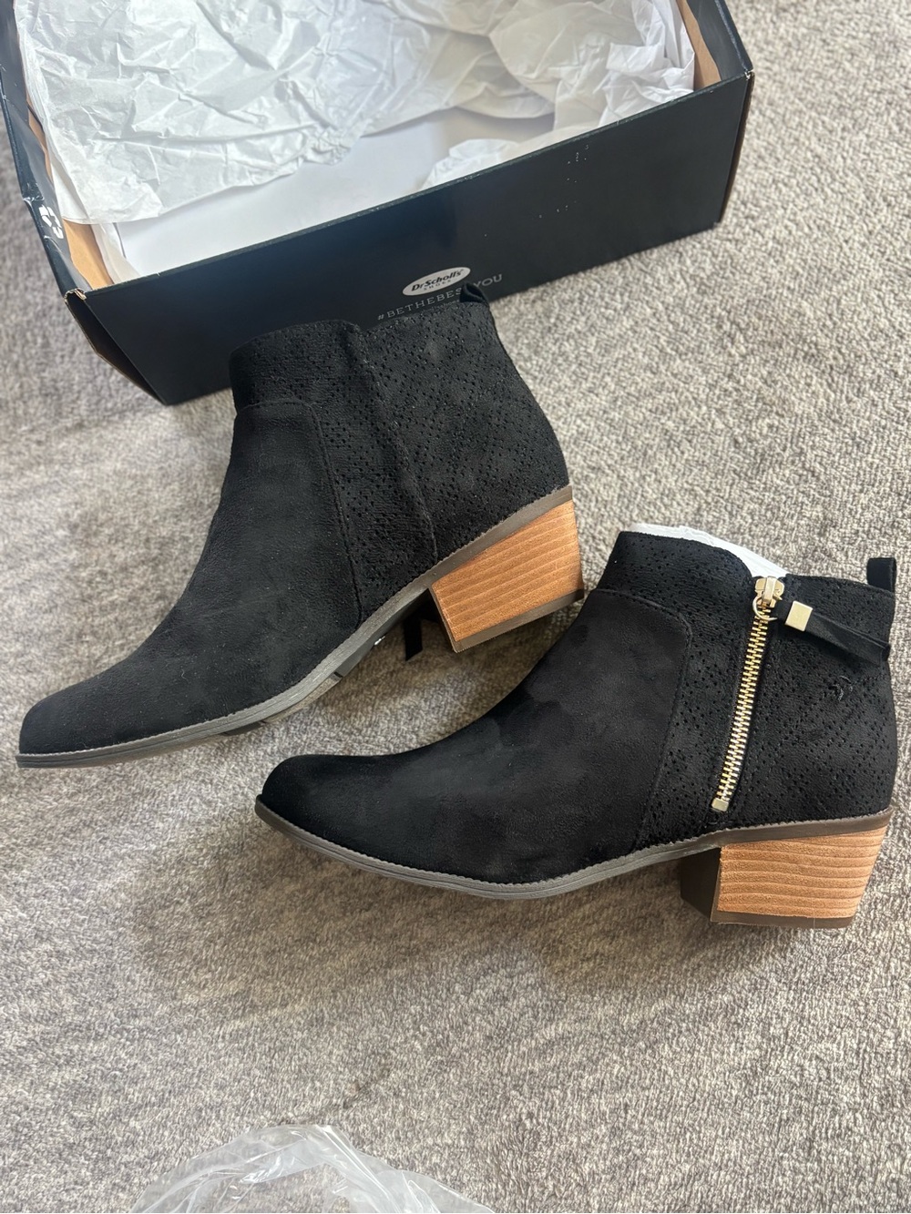 Dr. Scholl’s Brianna Women’s Ankle Boots Black Size 10M New